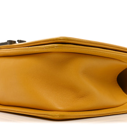 Chanel Lambskin Quilted Medium Boy Flap Yellow 10 of 10