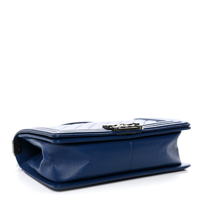Chanel Lambskin Quilted Medium Boy Flap Blue 4 of 12