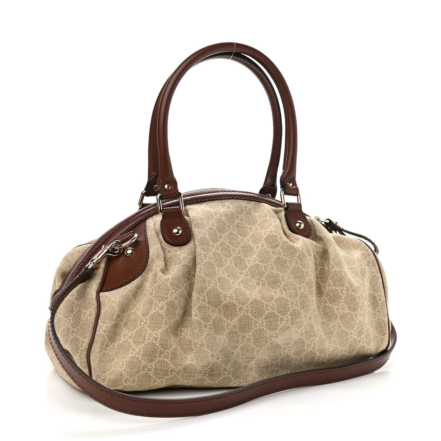 Gucci Monogram Cabinato Medium Sukey Boston Brown 2 of 10