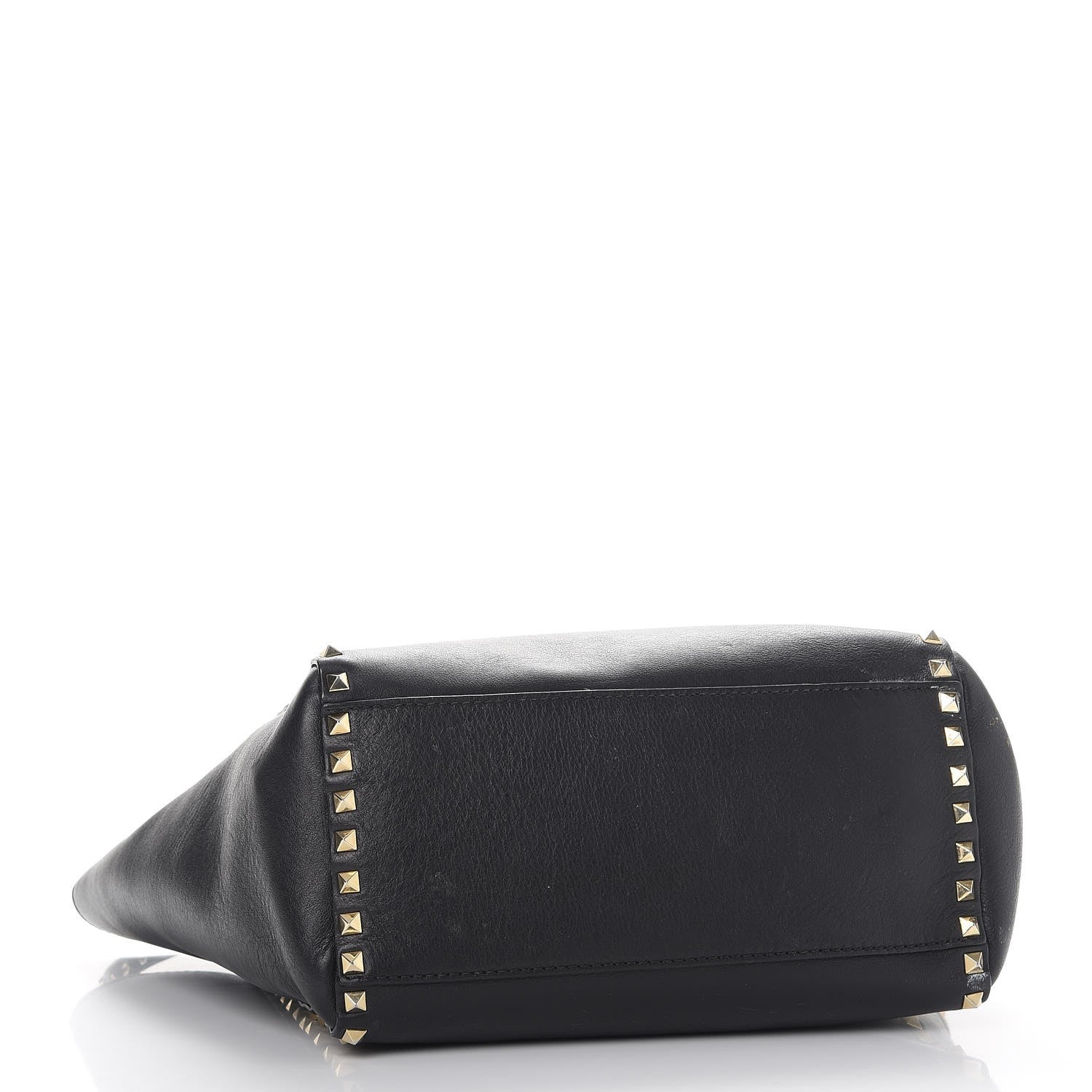 Valentino Garavani Vitello Rockstud Double Handle Tote Black 4 of 17
