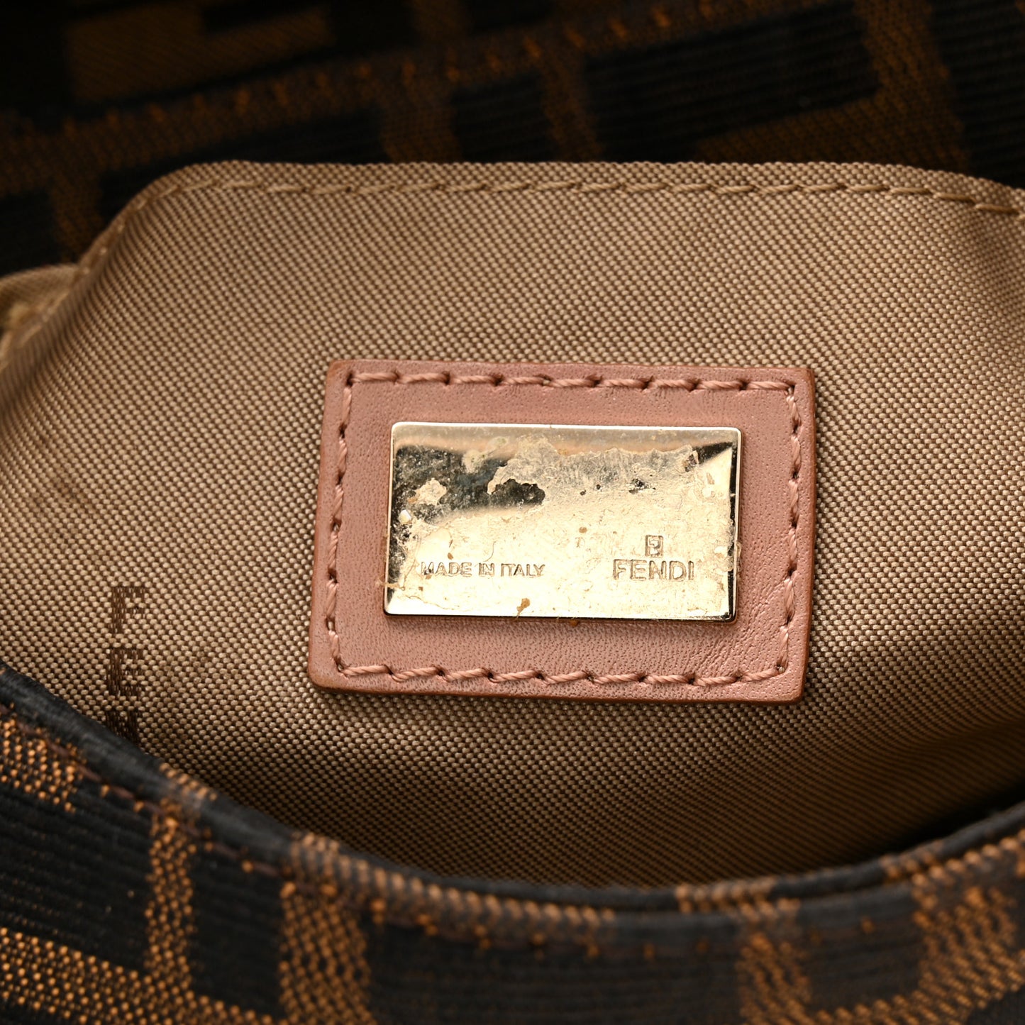 Zucca Cuoio Lucido Small Chef Shoulder Bag Tobacco Bois de Rose