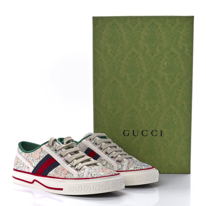 Gucci X LIBERTY OF LONDON Canvas Web Tracy Print Womens 1977 Tennis Sneakers 35 Mint Peach Mystic White 8 of 8