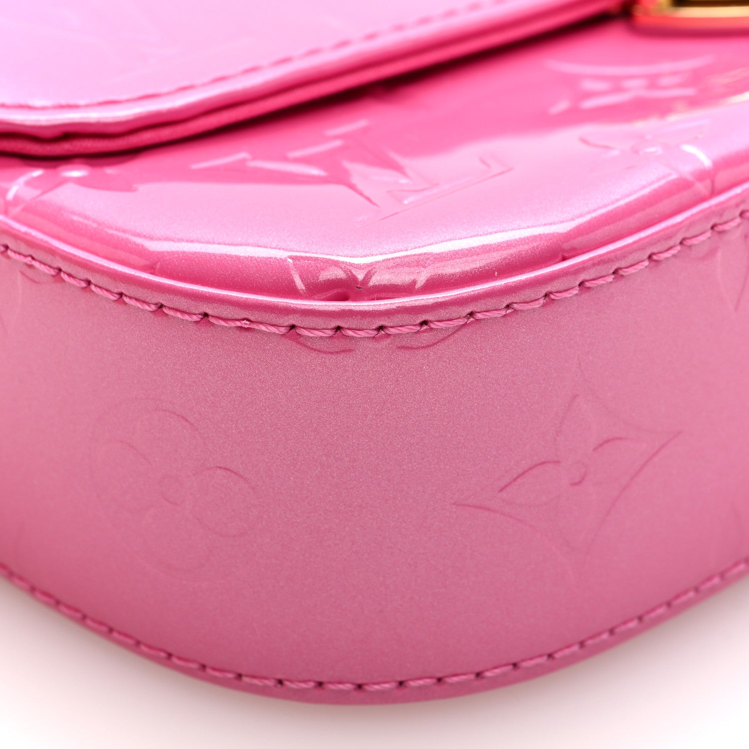 Louis Vuitton Vernis Malibu Pochette Neon Pink 8 of 10