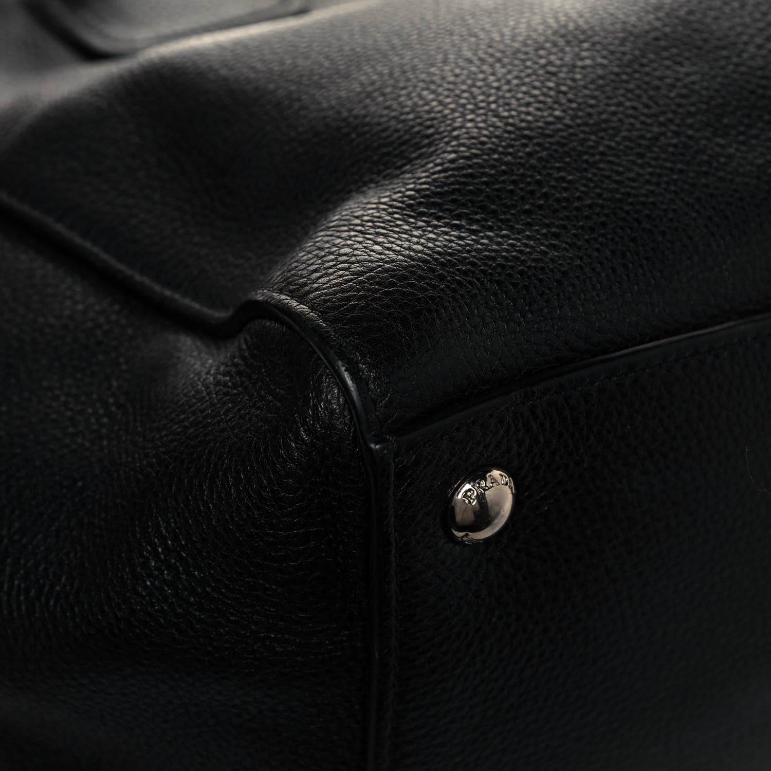 Prada Glace Calf Twin Pocket Tote Black 20 of 26