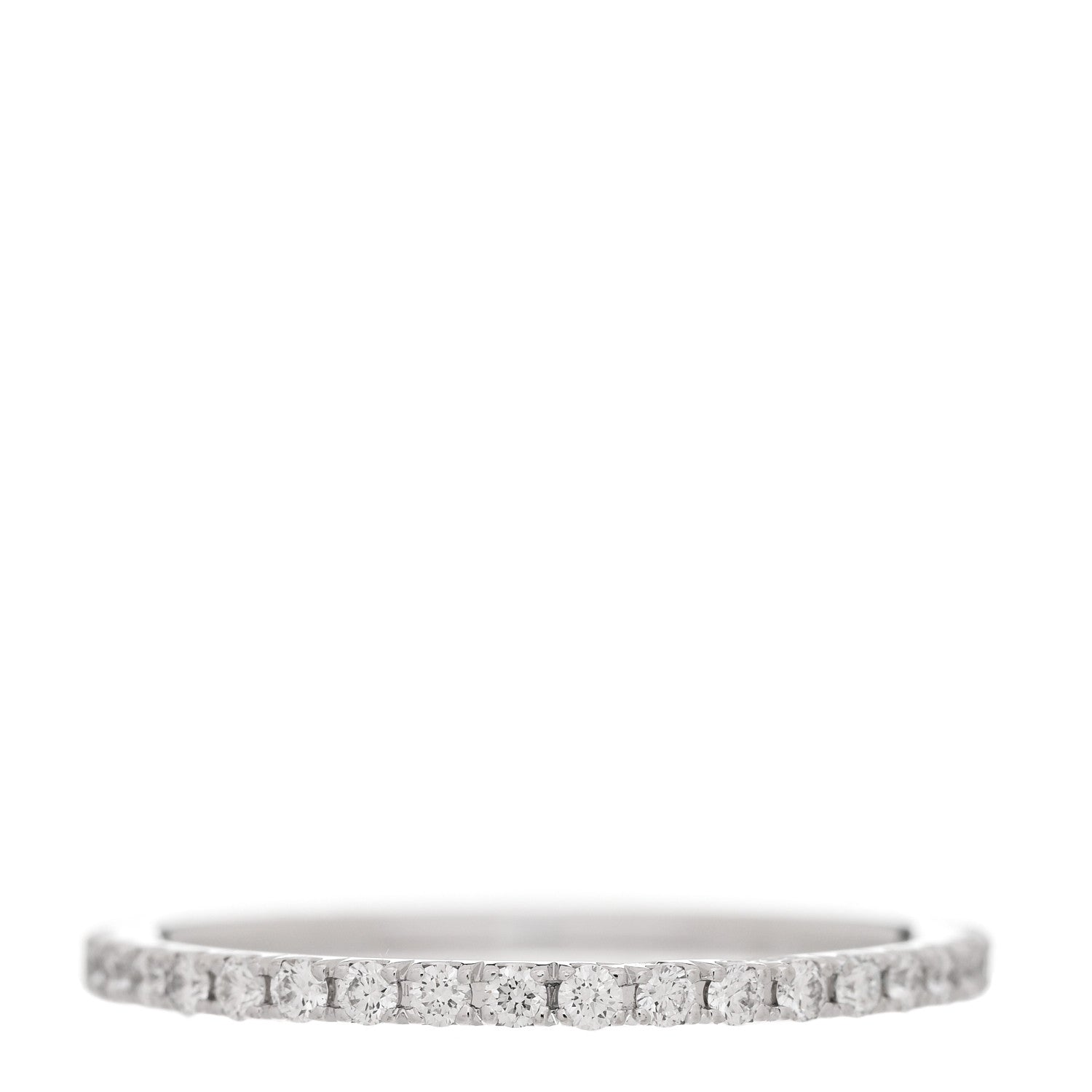 Van Cleef & Arpels 18K White Gold Diamond 1.25mm Felicite Wedding Band Ring 47 4 3 of 6