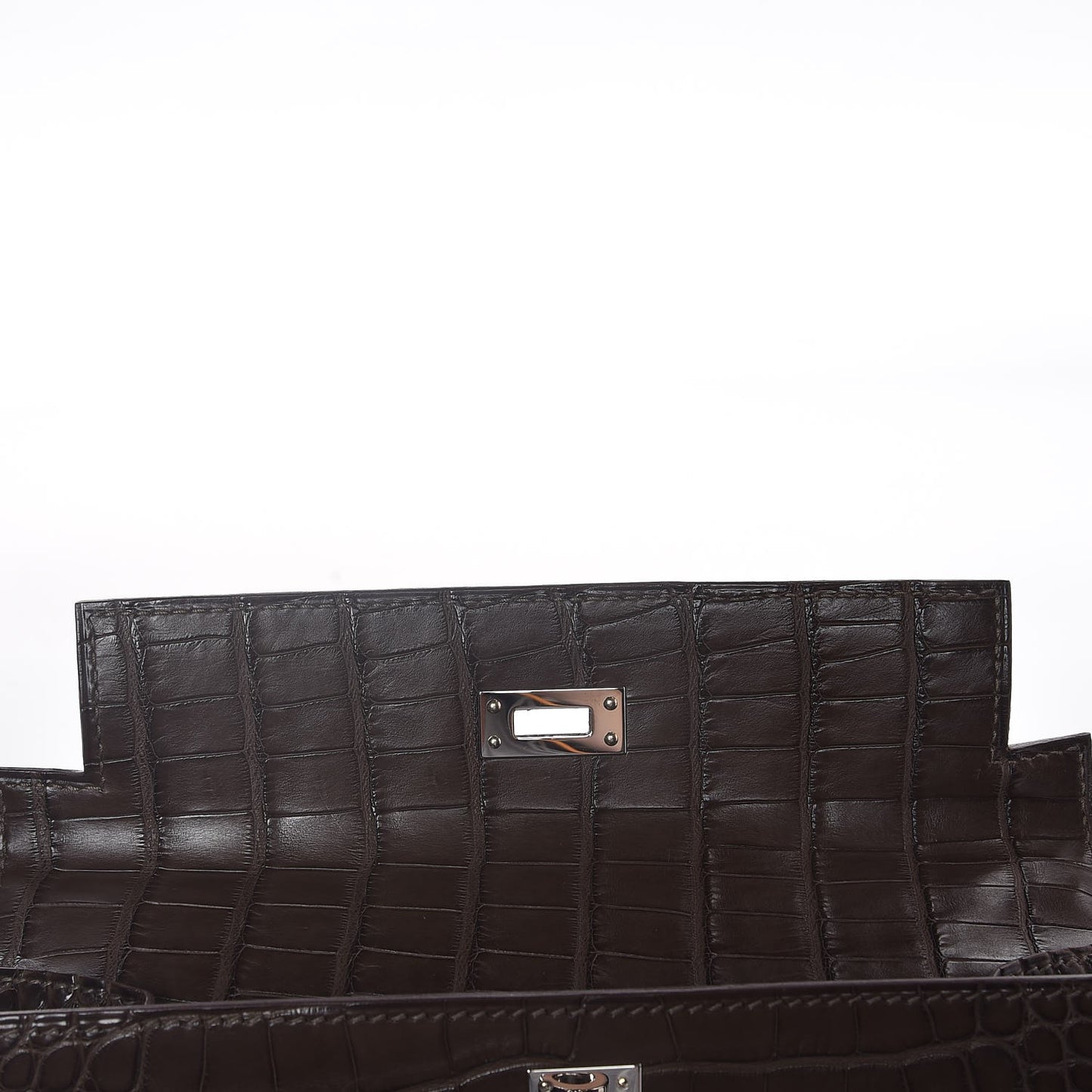 Matte Alligator Kelly Pochette Ebene