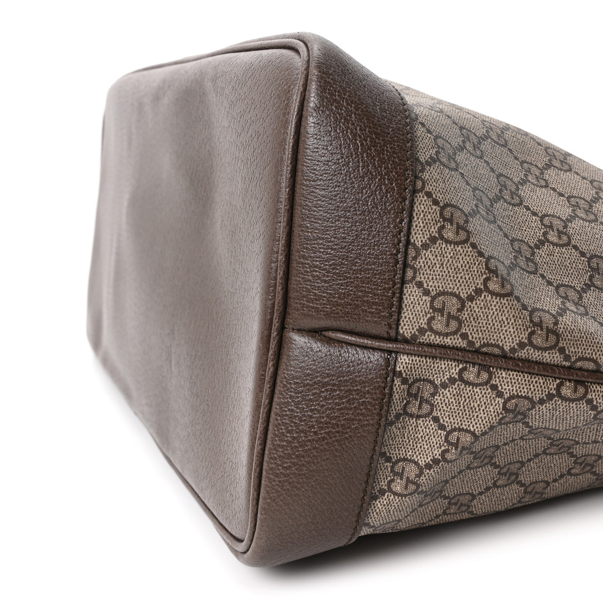 Gucci GG Supreme Monogram Textured Dollar Calfskin Web Large Ophidia Tote Beige Ebony New Acero 11 of 11