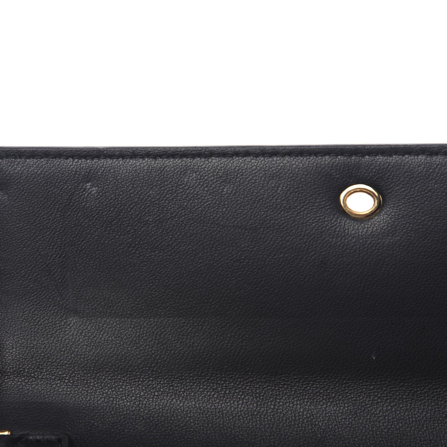 Calfskin Studded Skull Wallet on Chain Black