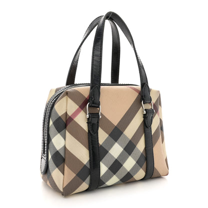 Burberry Nova Check Small Boston Bag Mini Black 3 of 14