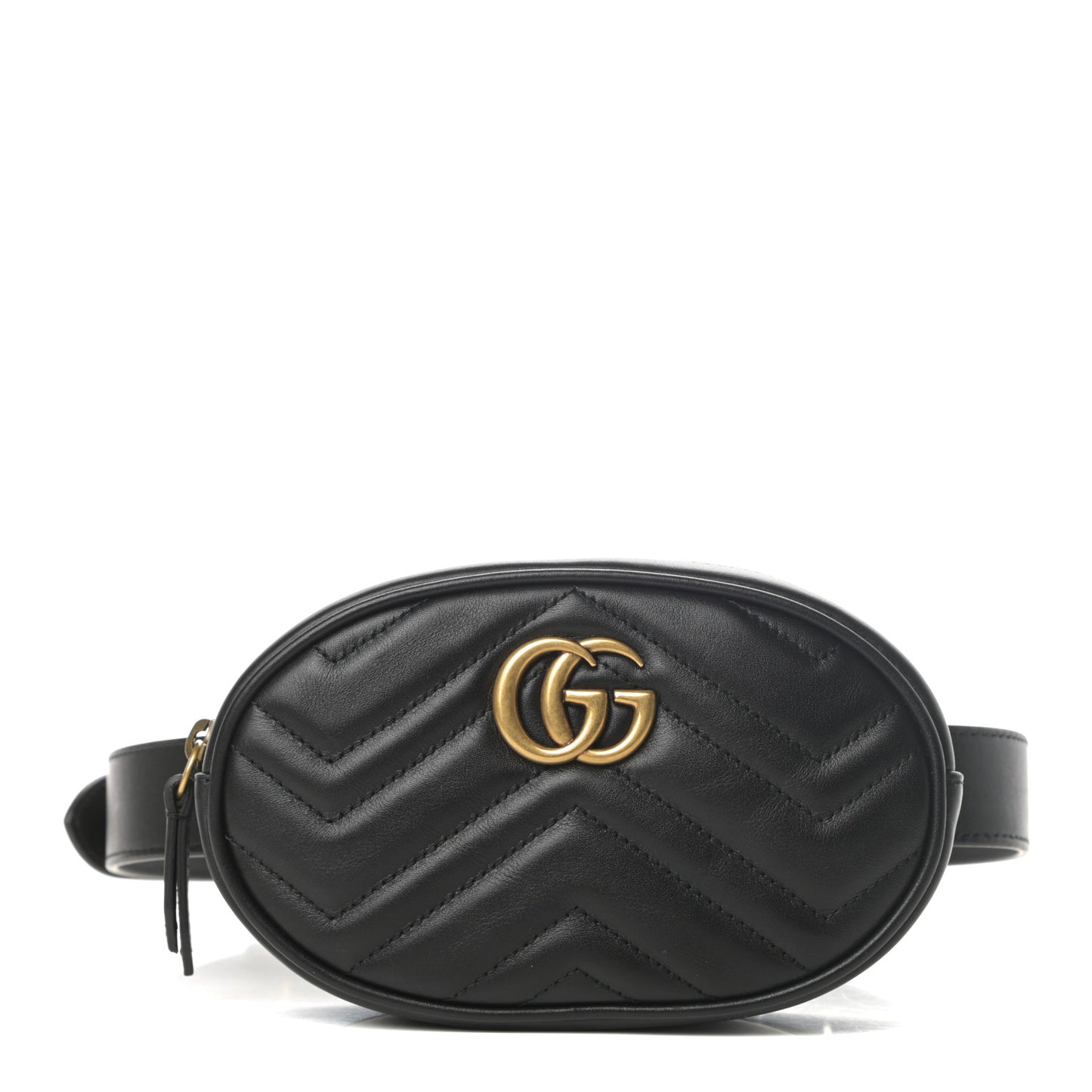 Calfskin Matelasse GG Marmont Belt Bag 75 30 Black