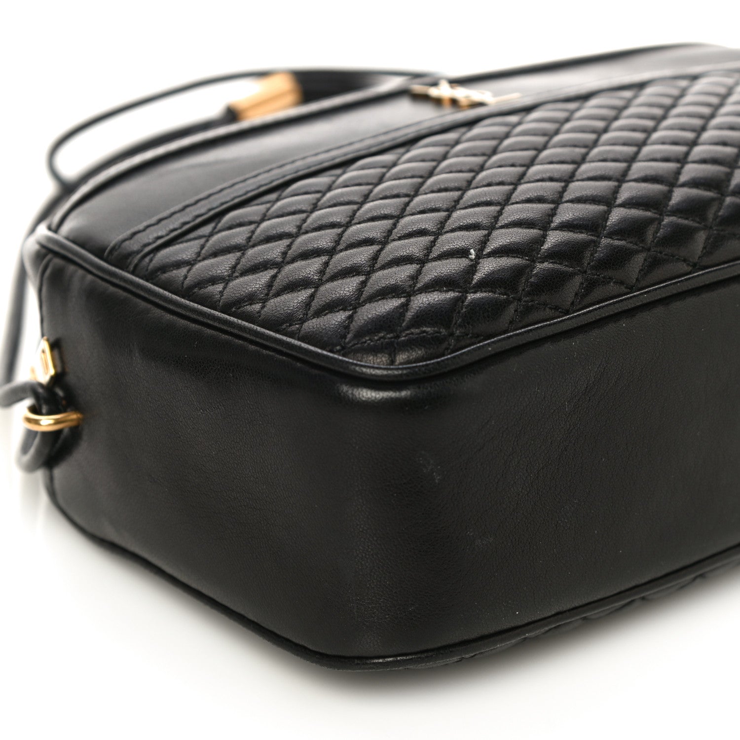 Saint Laurent Lambskin Quilted Victoire Camera Bag Black 9 of 22