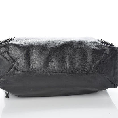 Balenciaga Calfskin Papier Ledger Zip Around Tote Black 9 of 14
