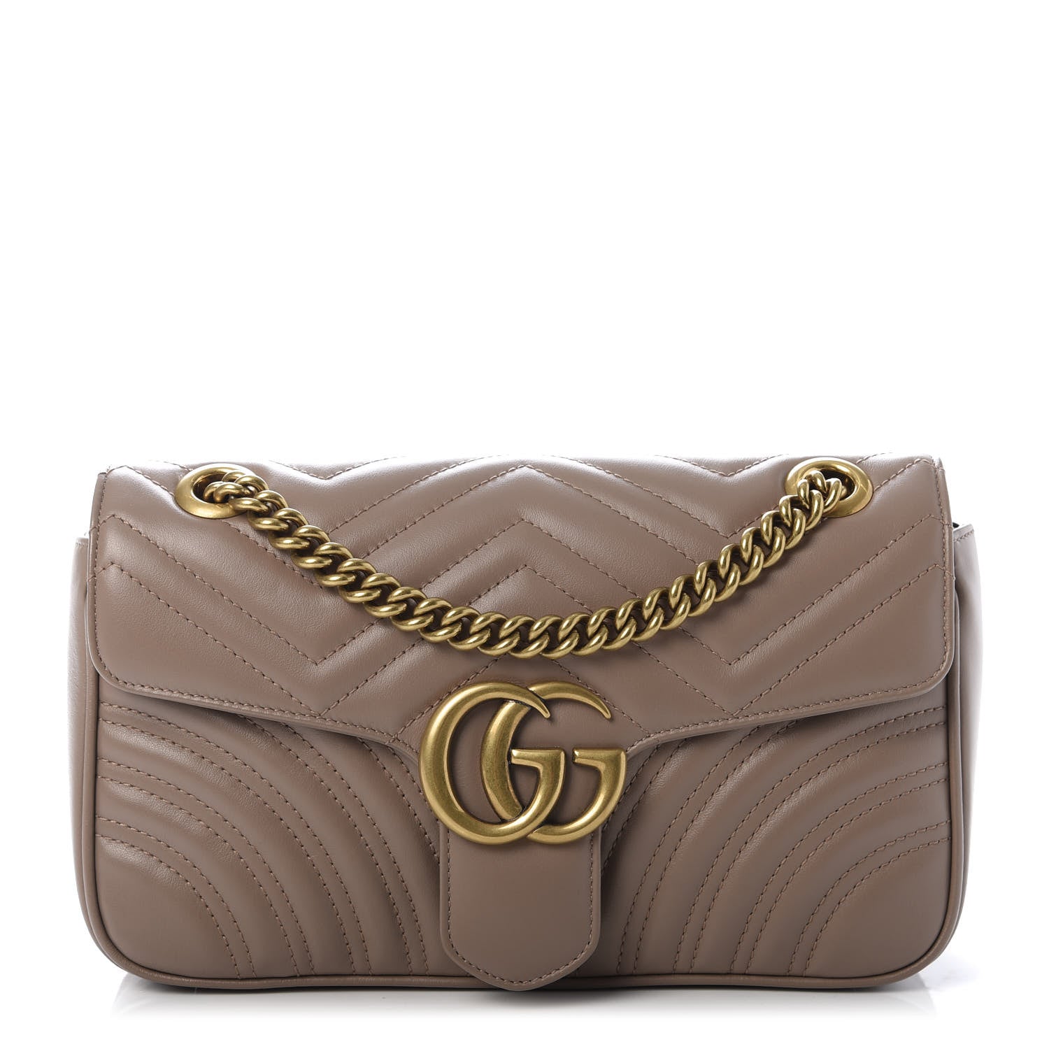 Gucci Calfskin Matelasse Small GG Marmont Shoulder Bag Porcelain Rose 1 of 9