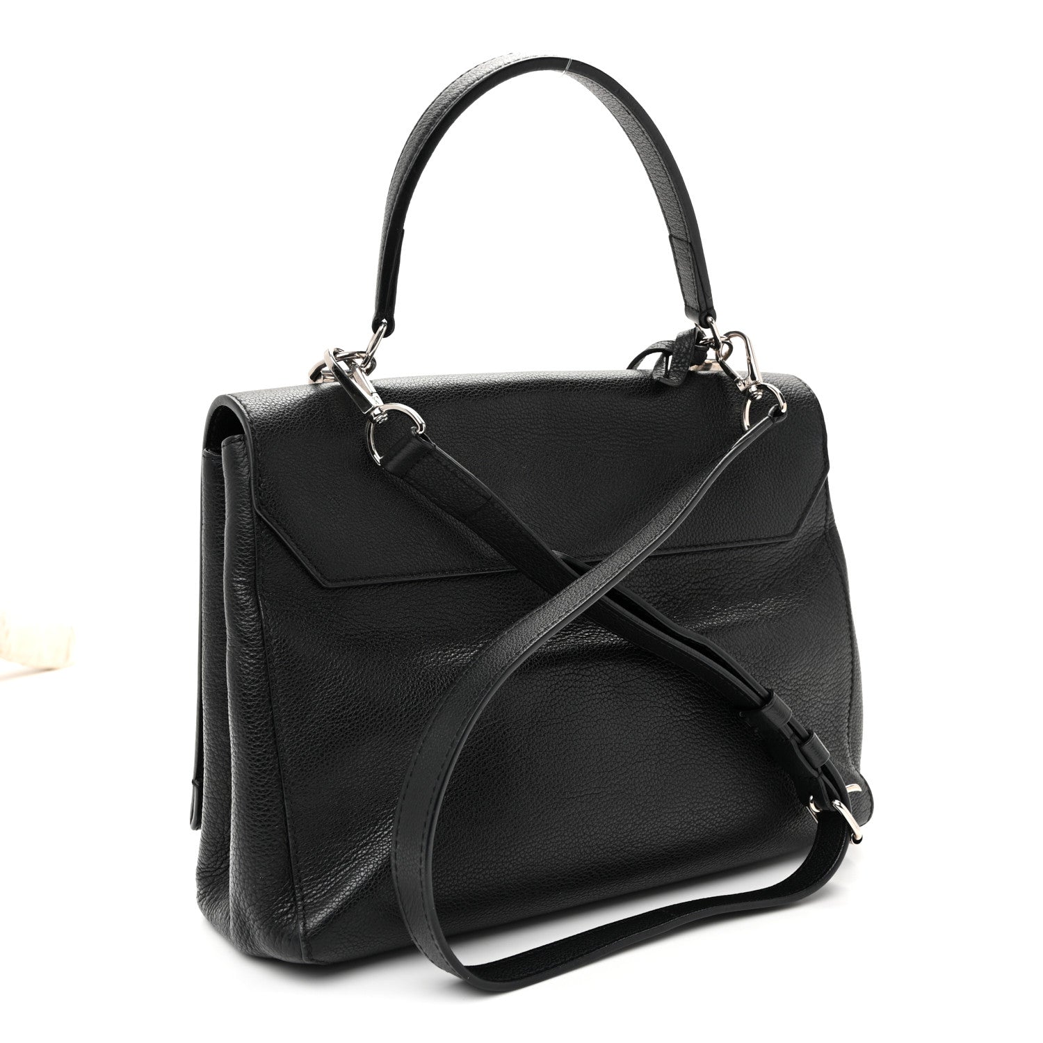 Louis Vuitton Soft Calfskin Lockme II Top Handle Black 3 of 9