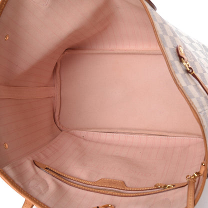 Louis Vuitton Damier Azur Neo Neverfull MM Rose Ballerine 5 of 13