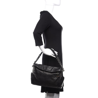 Chanel Lambskin Stitched Medium Ultimate Soft Tote Black 2 of 10