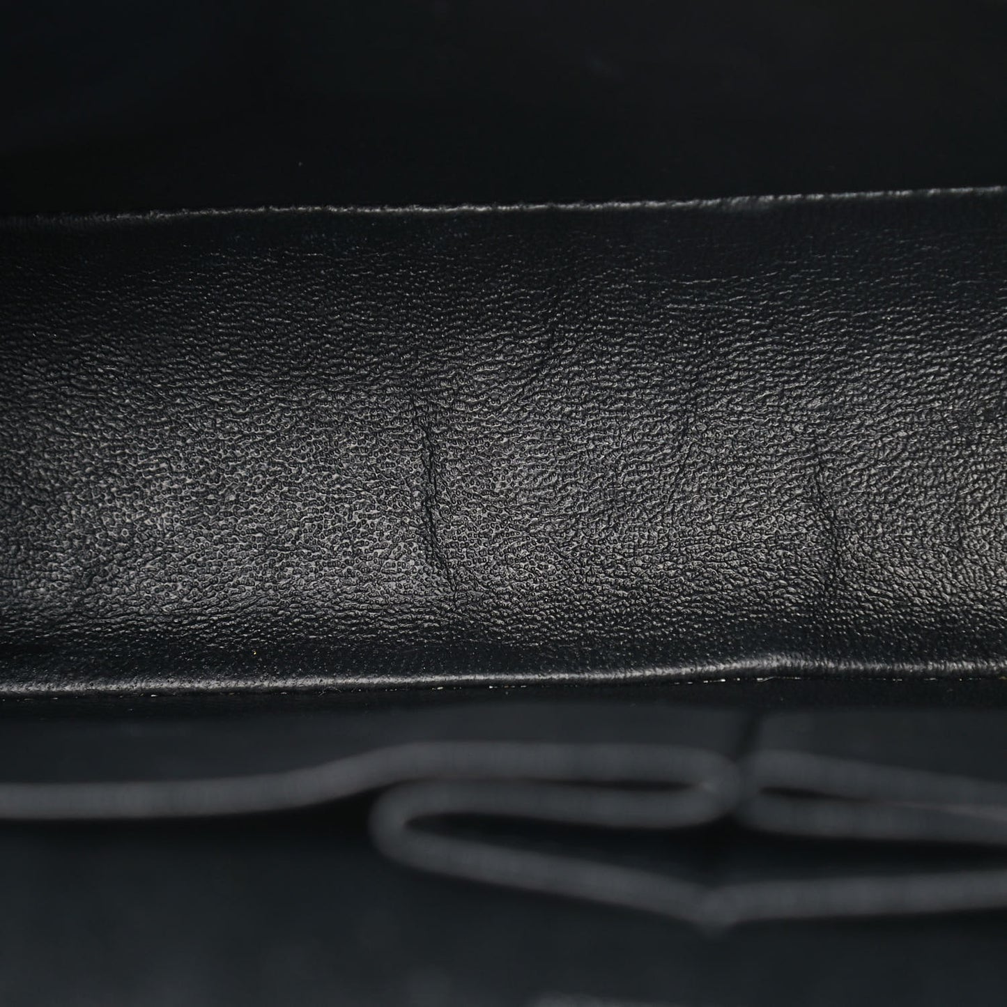 Patent Quilted Medium Double Flap Black