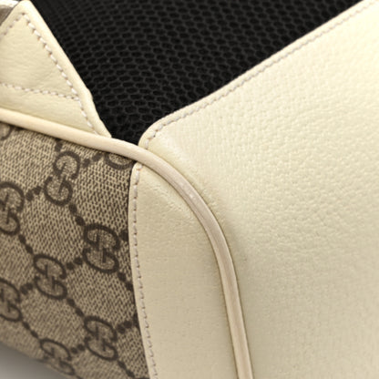 Gucci GG Supreme Monogram Textured Calfskin Web Small Ophidia Day Backpack Beige Ebony Mystic White 13 of 14