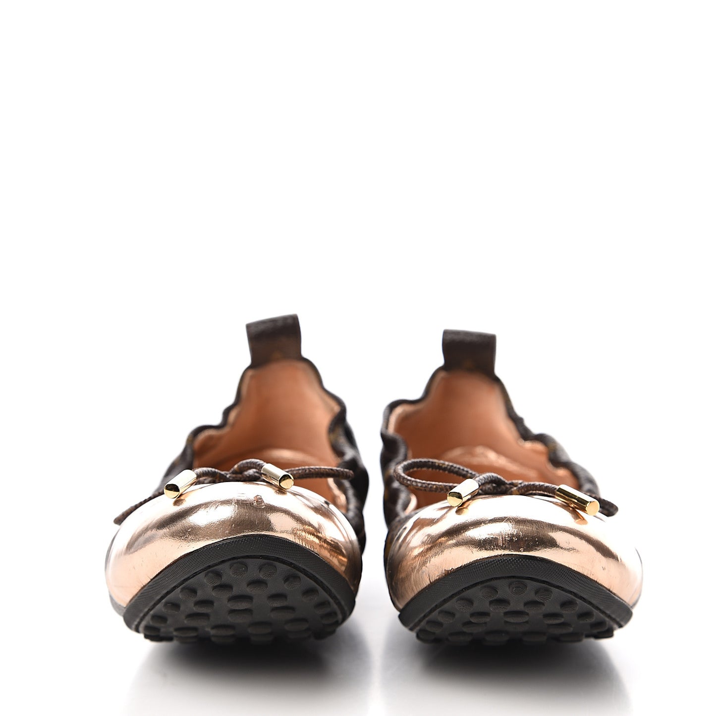 Monogram Flirty Ballet Flats 36 Gold