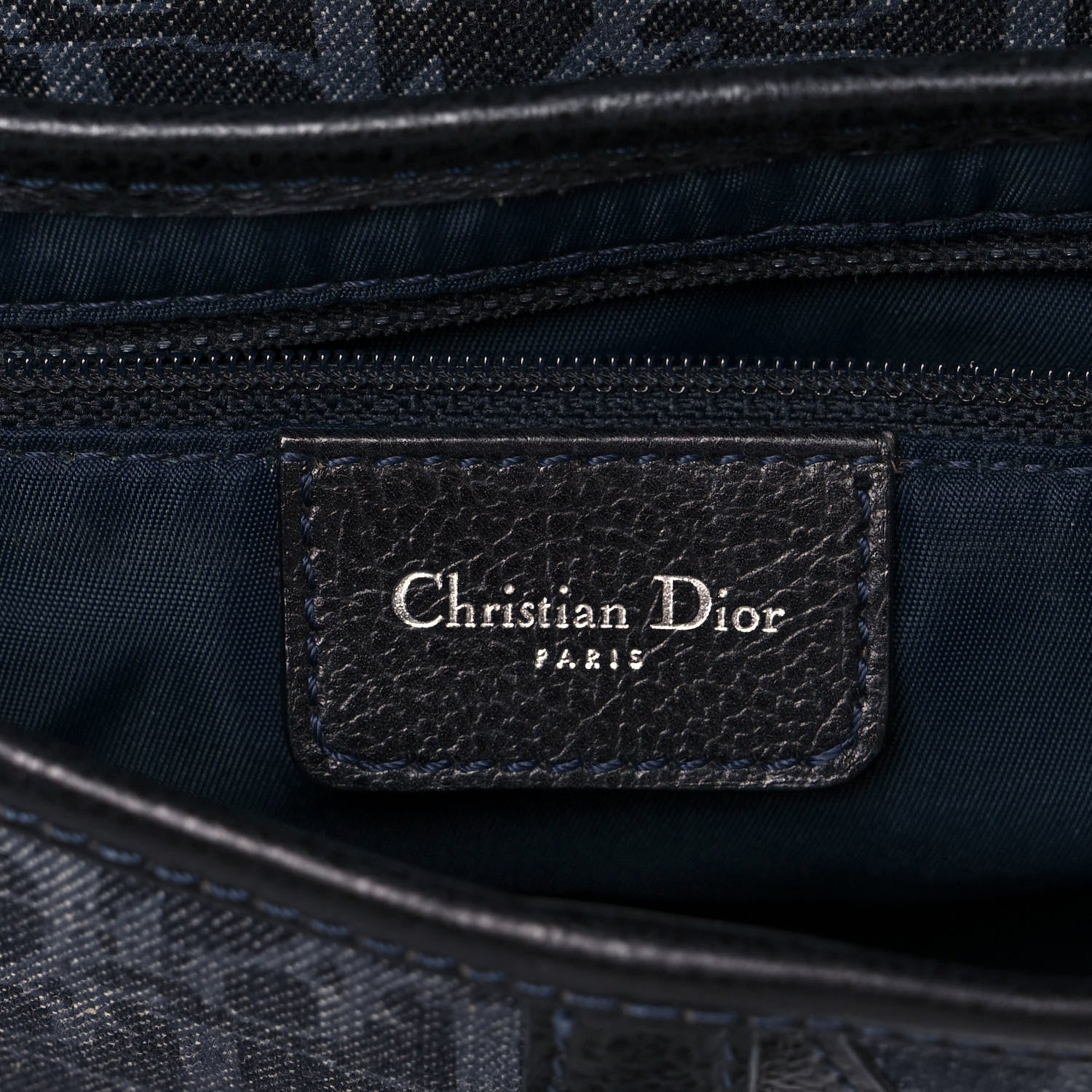 Christian Dior Denim Monogram Flight Saddle Bag 5 of 13