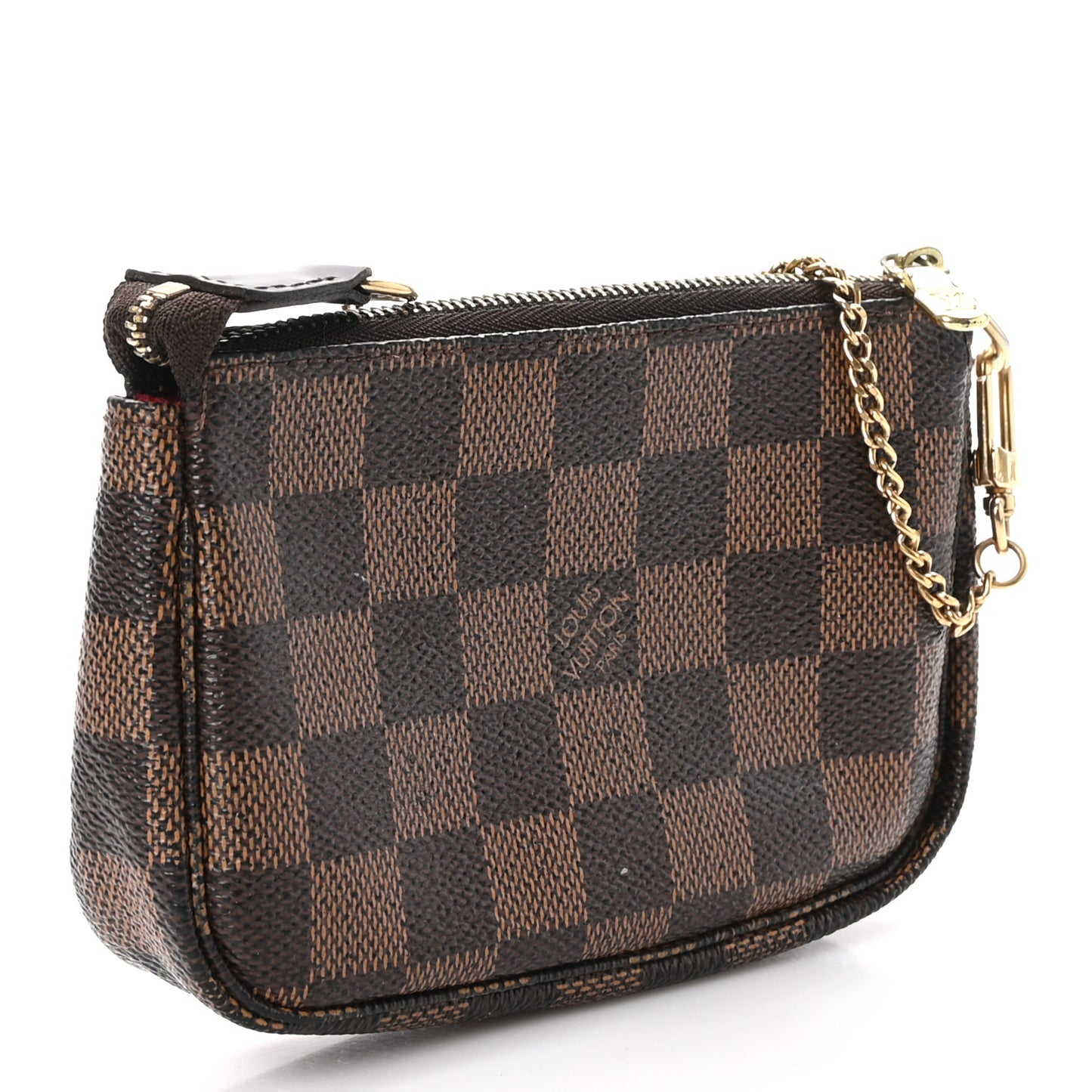 Damier Ebene Complice Trunks and Bags Mini Pochette Accessories Red