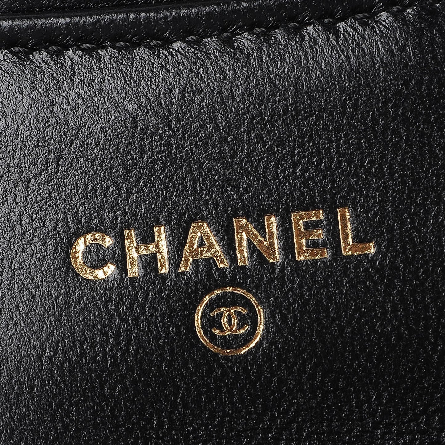 Lambskin Quilted Flap Card Holder Black