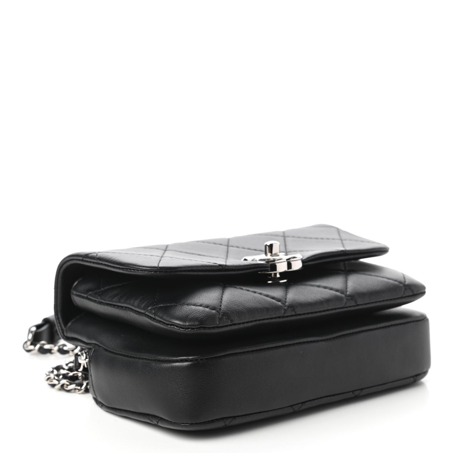 Lambskin Quilted CC Flap Black