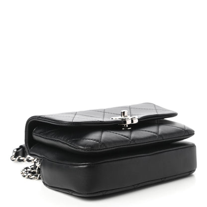 Chanel Lambskin Quilted CC Flap Black 4 of 12