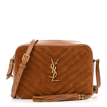 Saint Laurent Suede Matelasse Monogram Lou Camera Bag Cinnamon 1 of 11