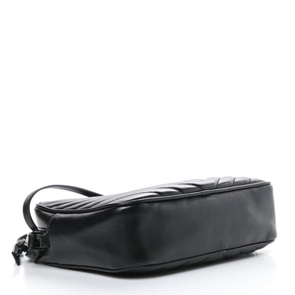 Saint Laurent Calfskin Matelasse Monogram Lou Camera Bag Black 4 of 15
