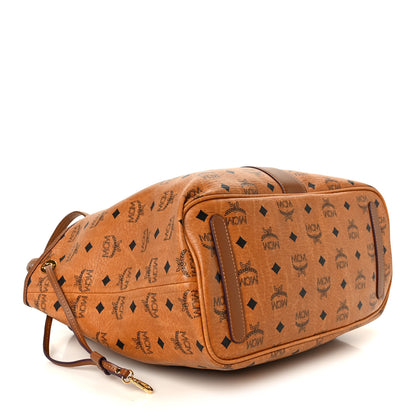 MCM Visetos Medium Liz Reversible Shopper Tote Cognac 6 of 17