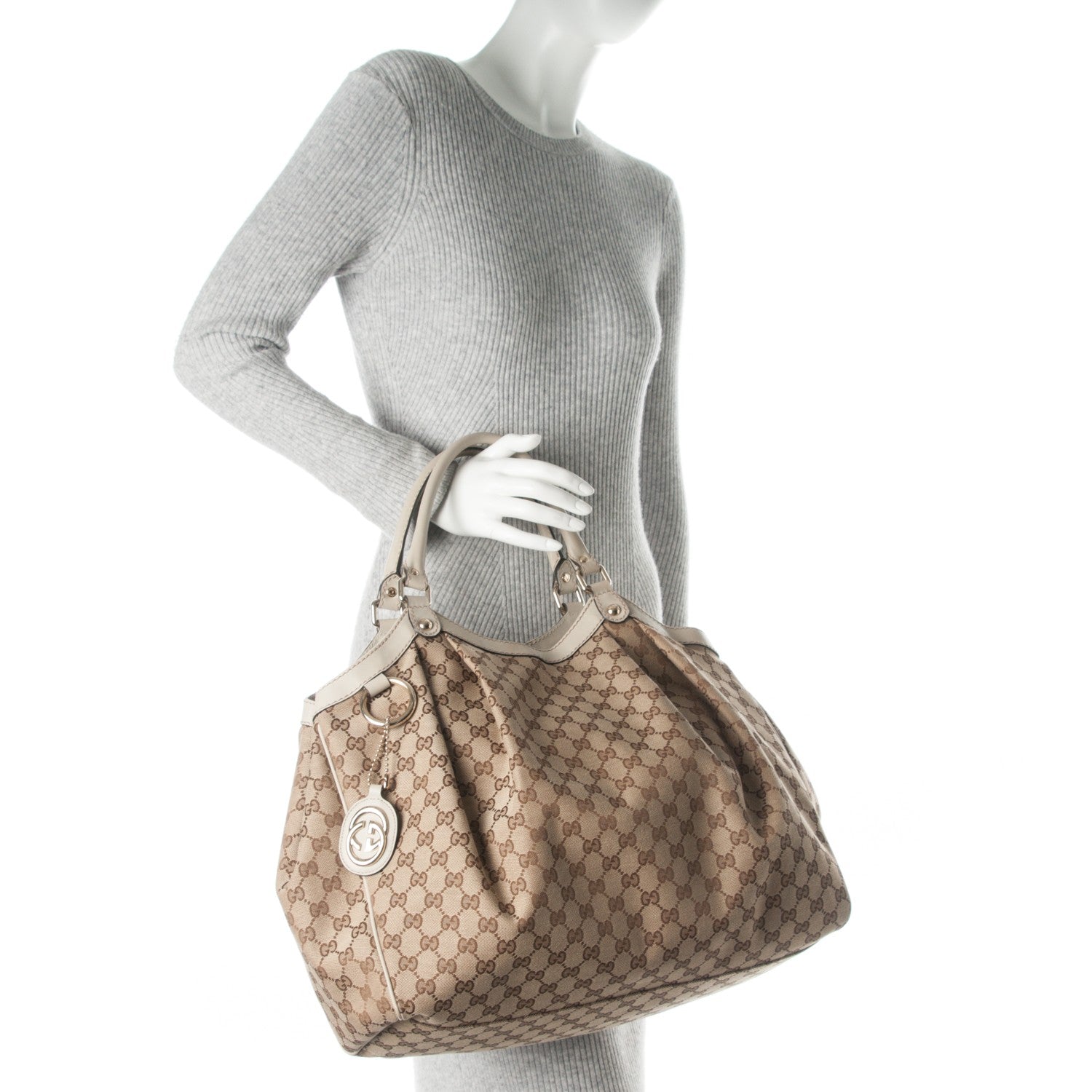 Gucci Monogram Large Sukey Tote Off White 2 of 7