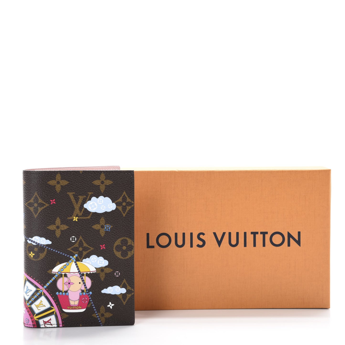 Monogram 2020 Christmas Animation Big Wheel Passport Cover Rose Ballerine