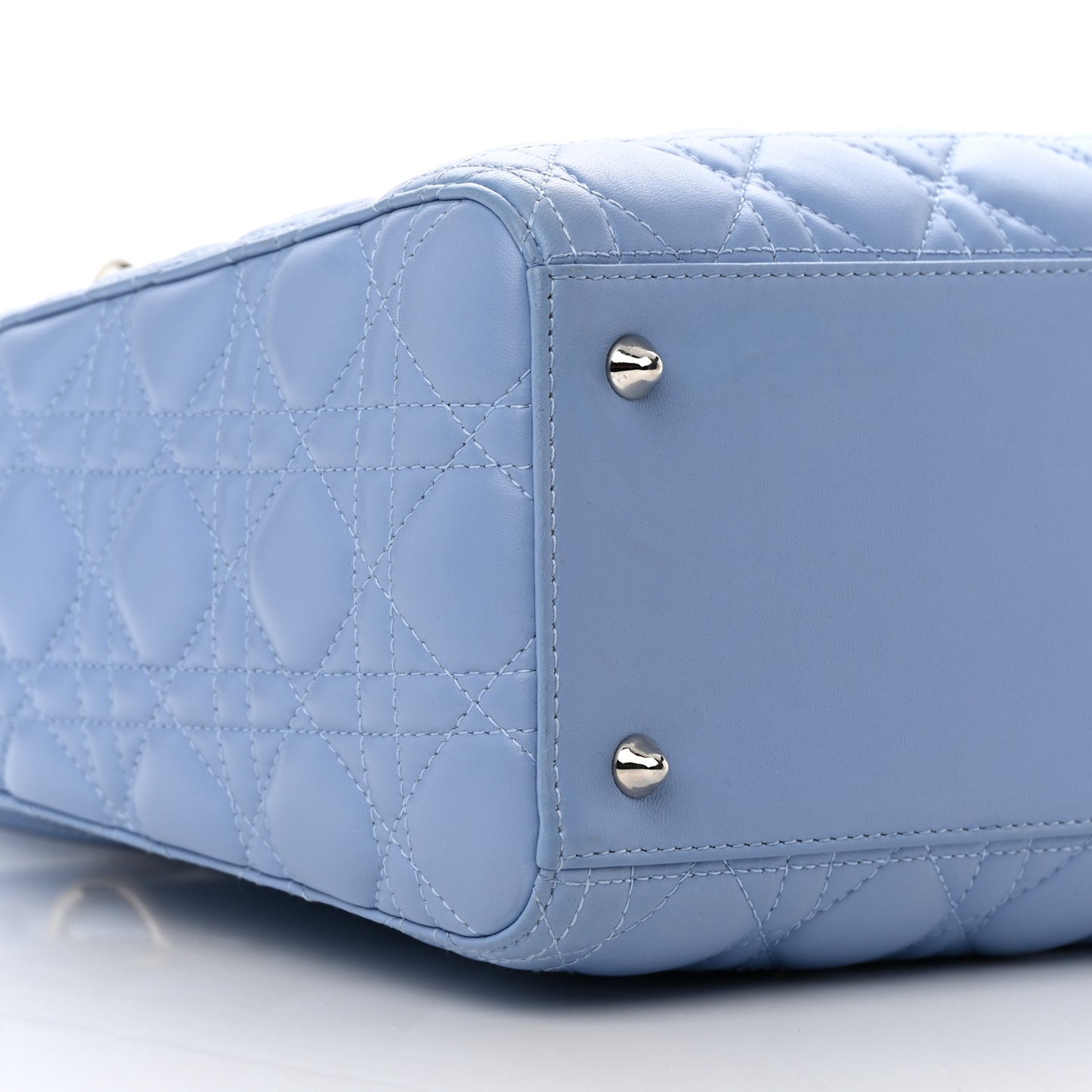 Lambskin Cannage Medium Lady Dior Light Blue