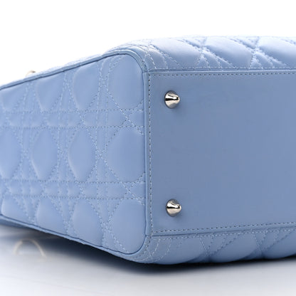 Christian Dior Lambskin Cannage Medium Lady Dior Light Blue 9 of 14