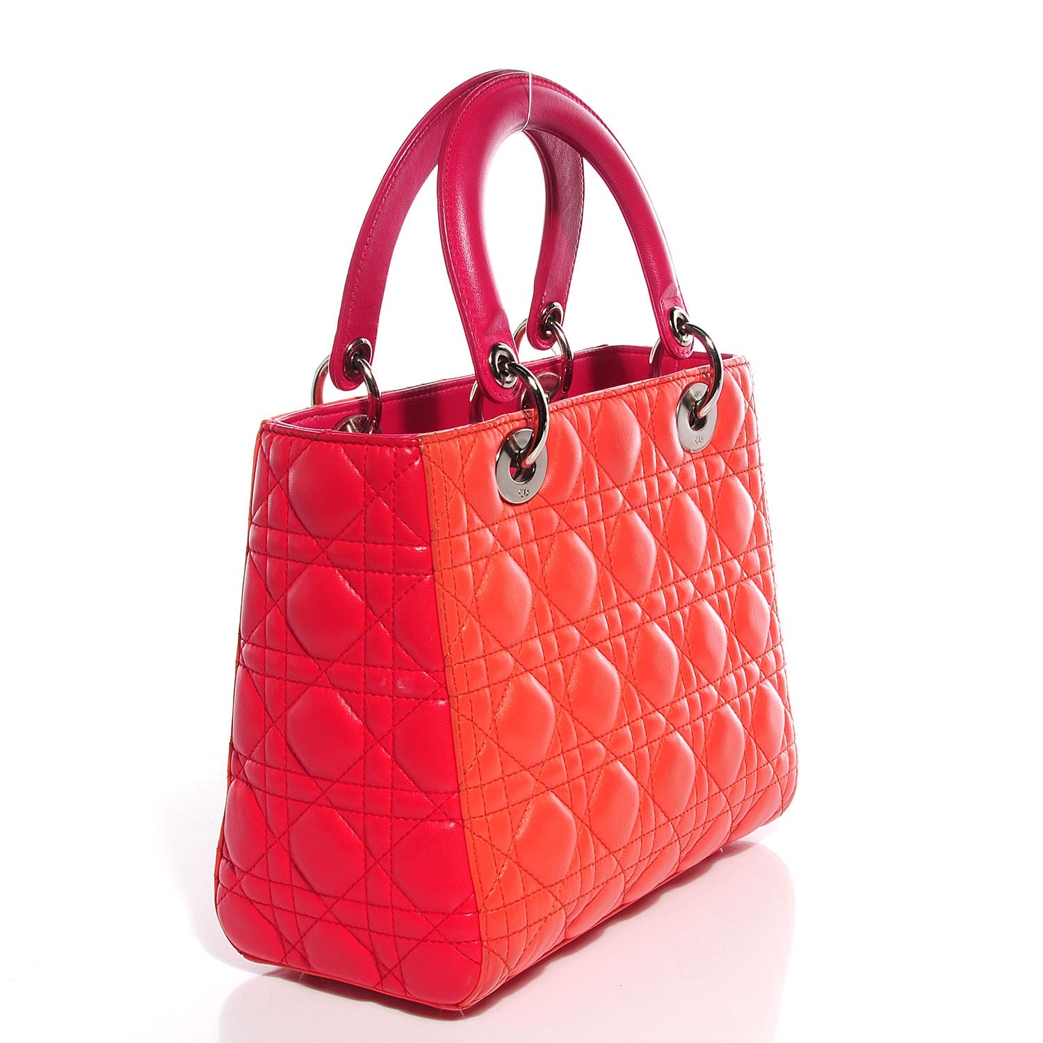 Christian Dior Lambskin Cannage Medium Tri-Color Lady Dior 3 of 8