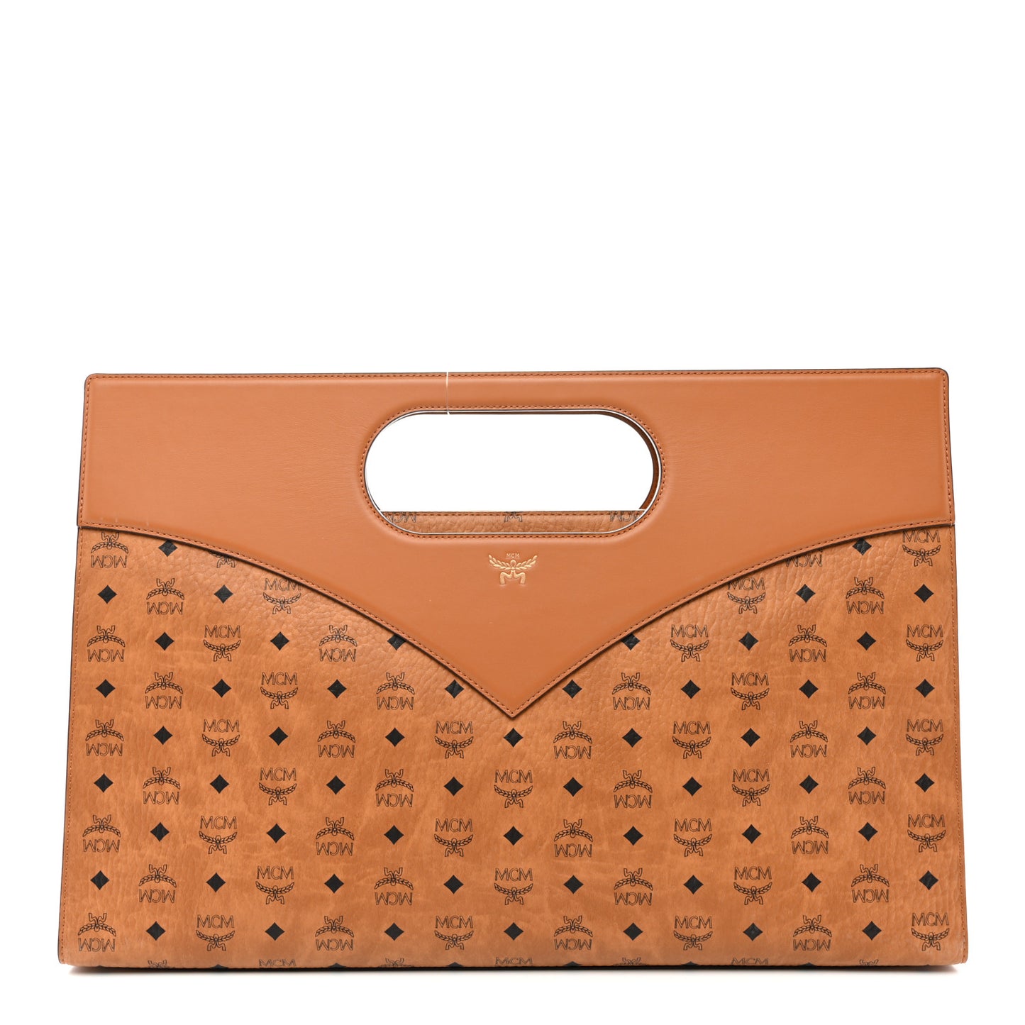 Visetos Calfskin X Large Diamond Tote Cognac