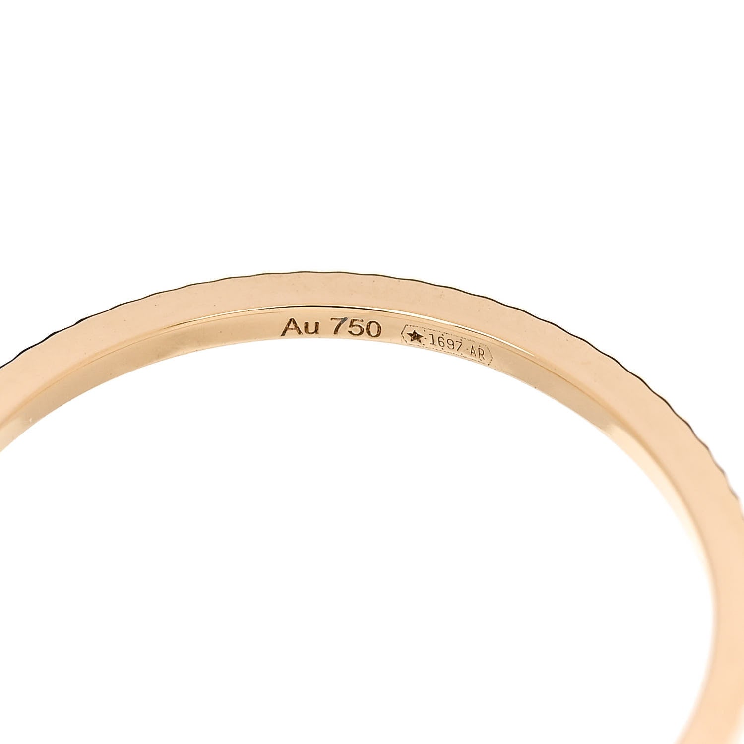 Gucci 18K Yellow Gold GG Running Charm Ring 53 6.5 5 of 6