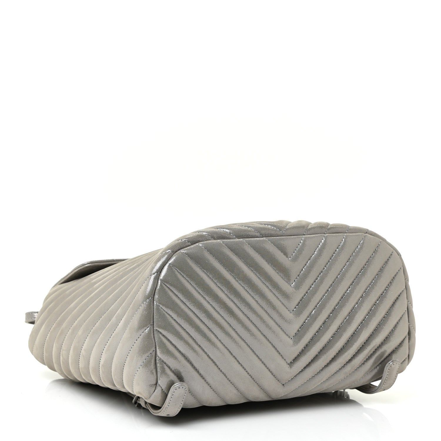 Chanel Iridescent Calfskin Chevron Quilted Small Urban Spirit Backpack Silver 4 of 13