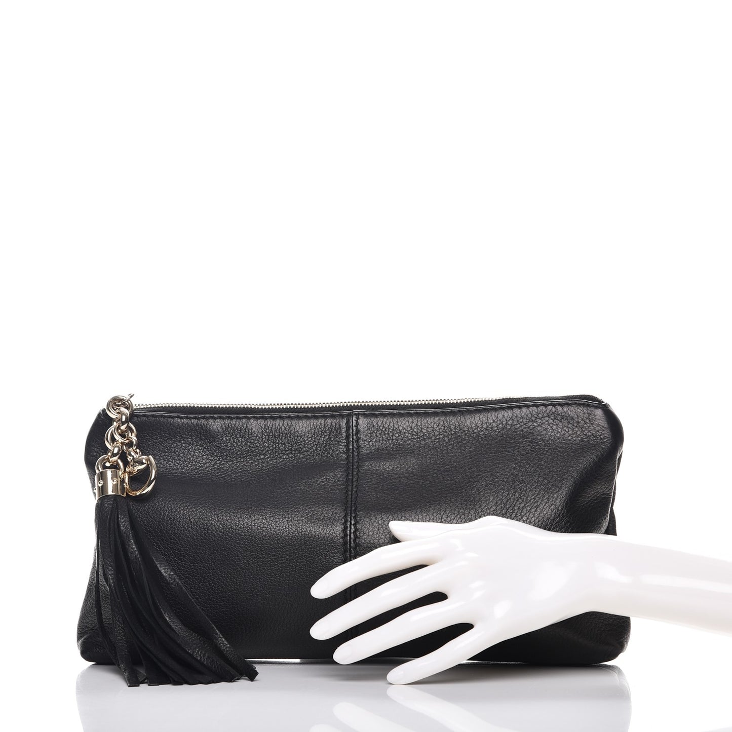 Deerskin Sienna Small Clutch Black