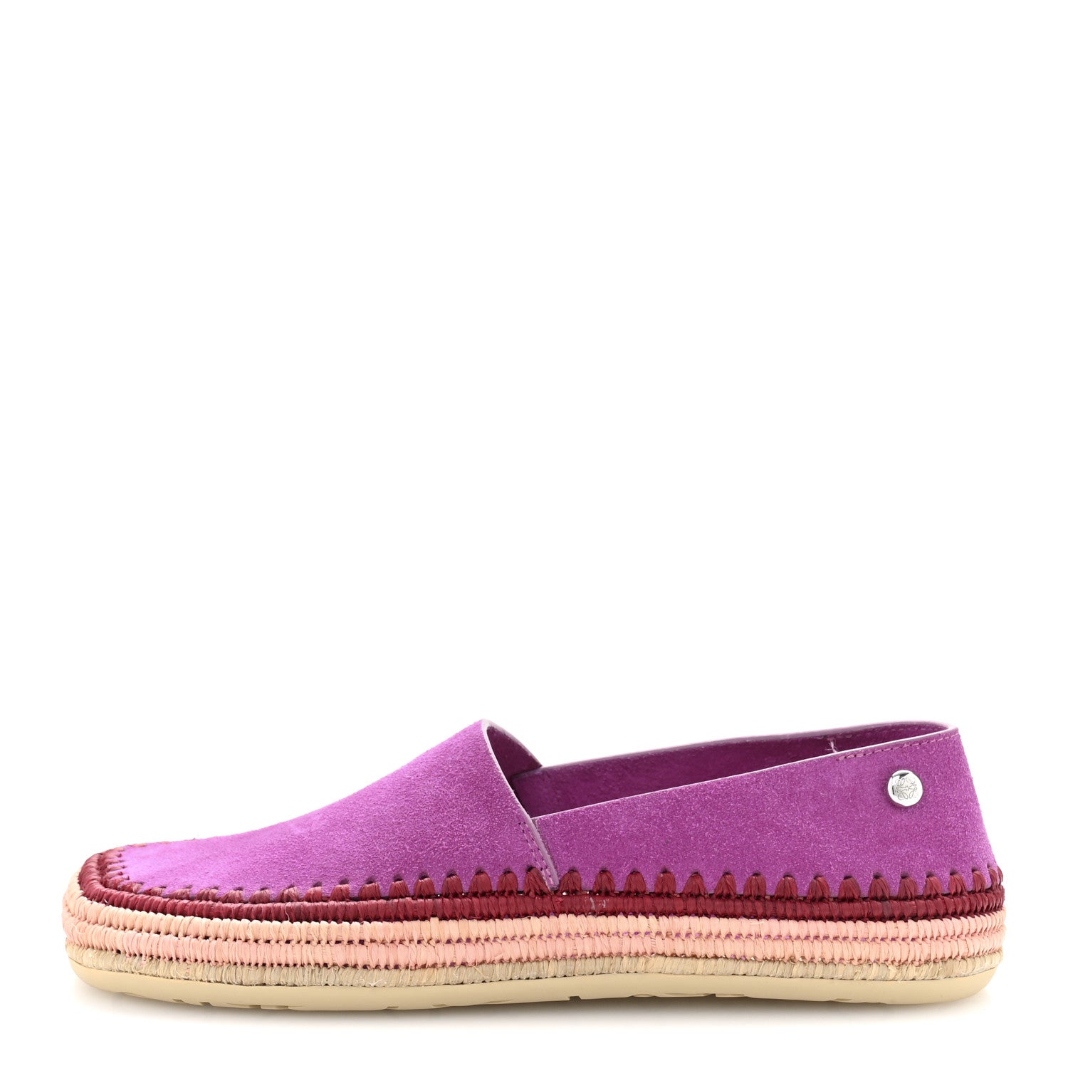 Loewe Suede Raffia Rio Slipper 38 Fuchsia 1 of 10