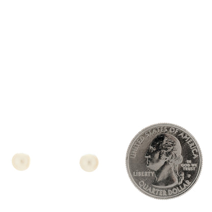 Tiffany 18K White Gold Akoya Pearl 6-6.25mm Signature Pearl Earrings 2 of 5
