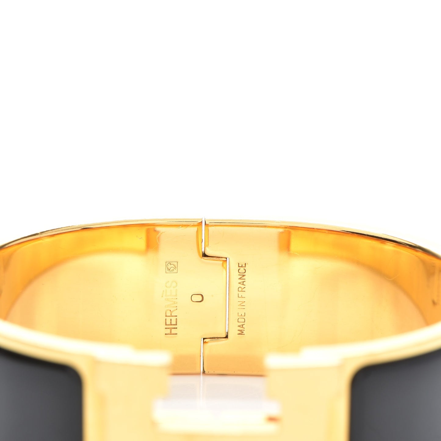 Enamel Wide Clic Clac H Bracelet PM Black