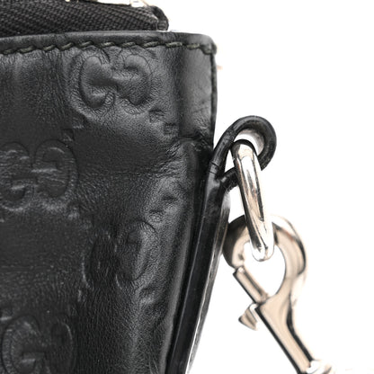 Gucci Guccissima Medium Flat Messenger Bag Black 12 of 16