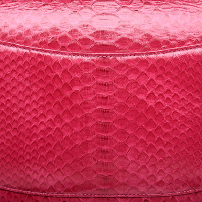 Chanel Python Jumbo Double Flap Dark Pink 8 of 9