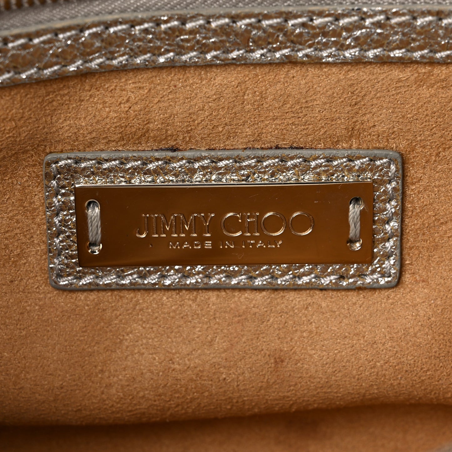 Metallic Calfskin Rebel Bag Silver