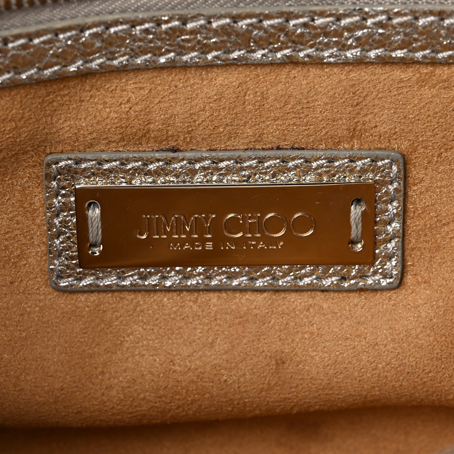 Jimmy Choo Metallic Calfskin Rebel Bag Silver 6 of 13