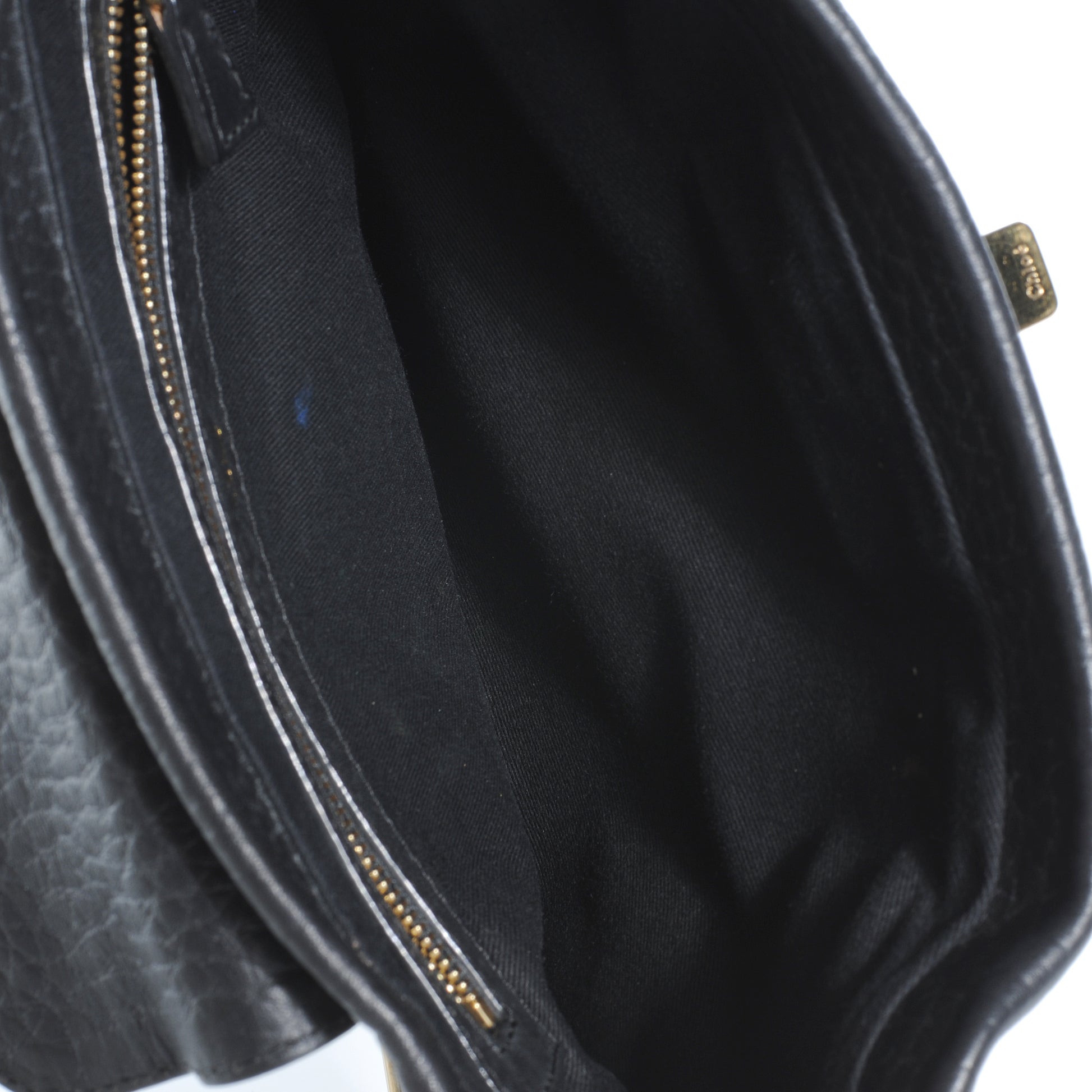 Chloe Grained Calfskin Sally Shoulder Clutch Bag Black 9 of 9