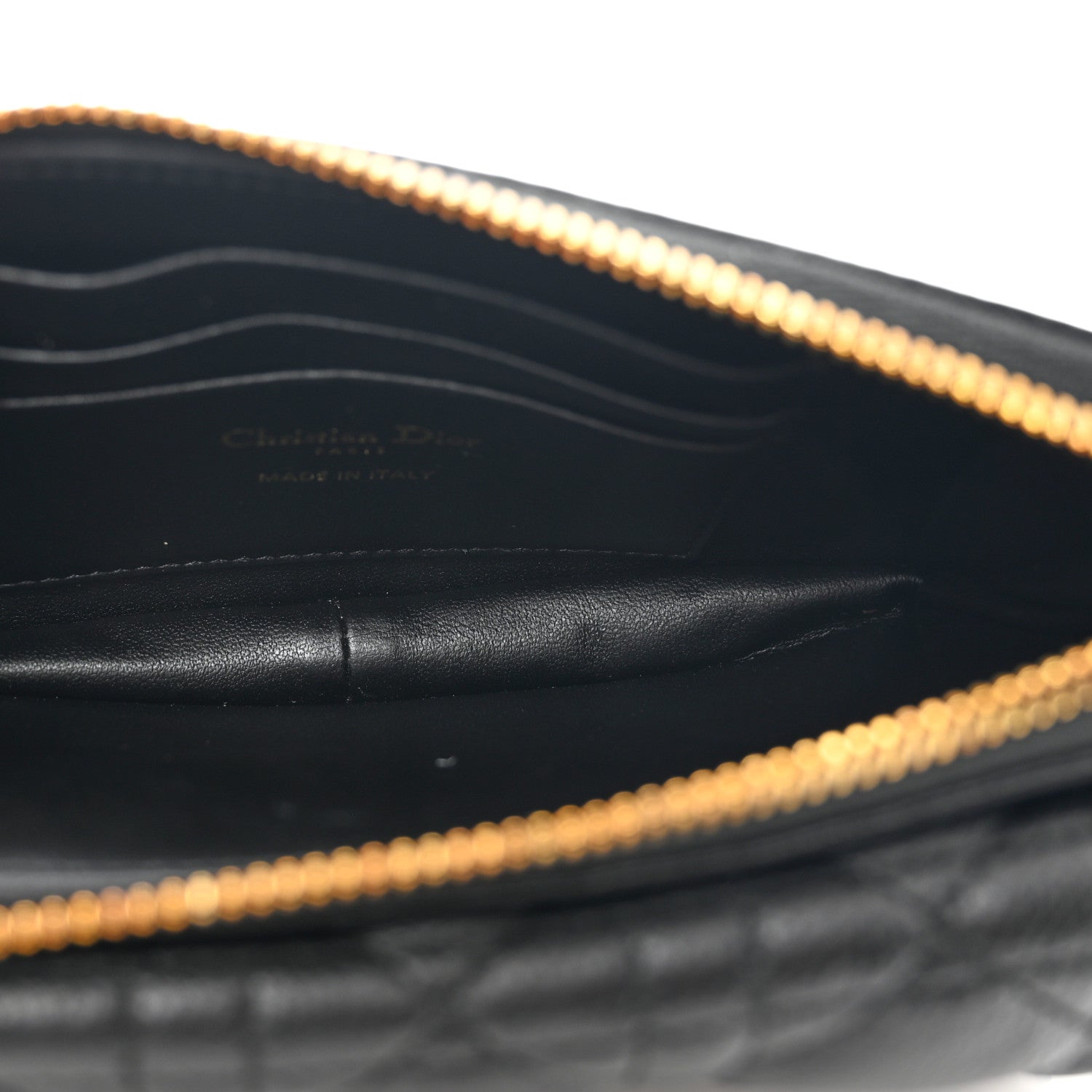 Christian Dior Supple Calfskin Cannage Caro Pouch with Chain Black 6 of 11
