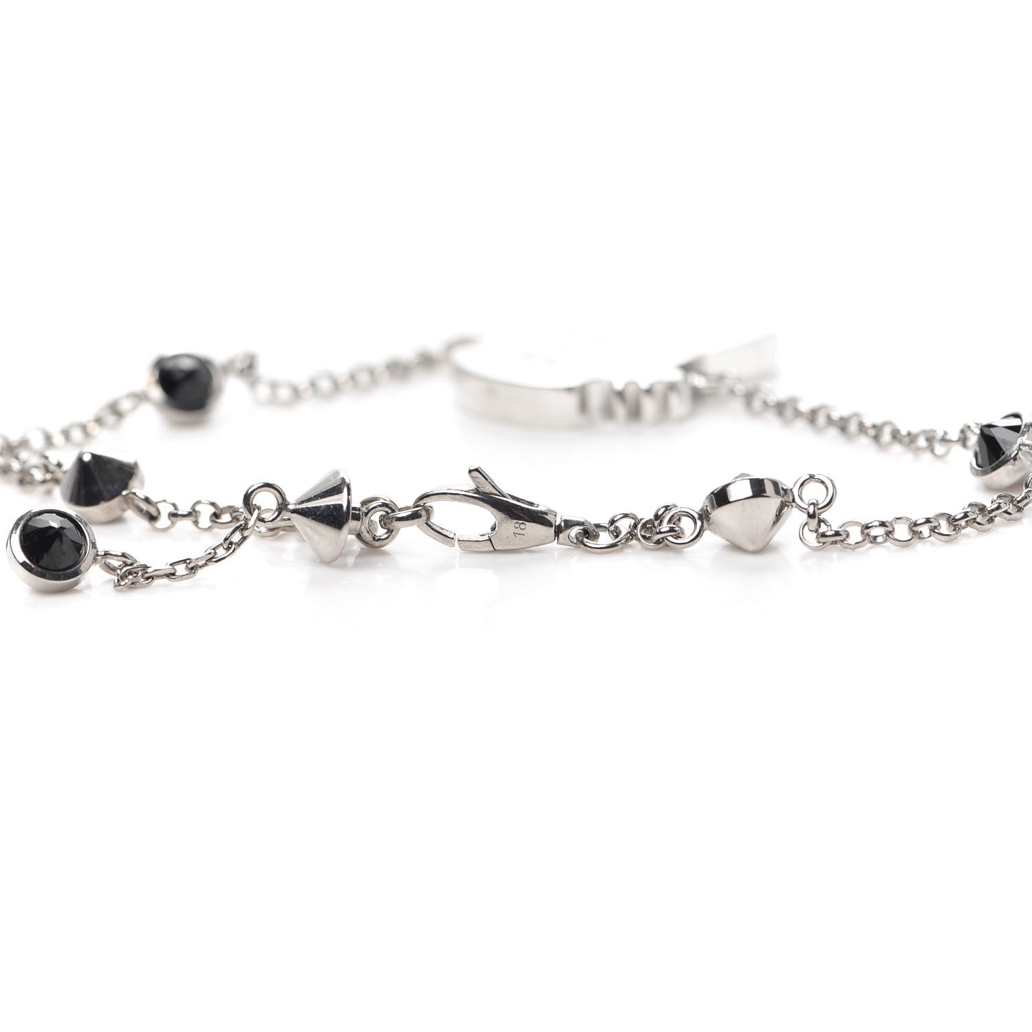 Gucci Sterling Silver Black Spinel Enamel Bosco Bracelet 5 of 5